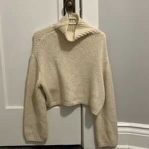 OAK and FORT cropped turtle neck sweater